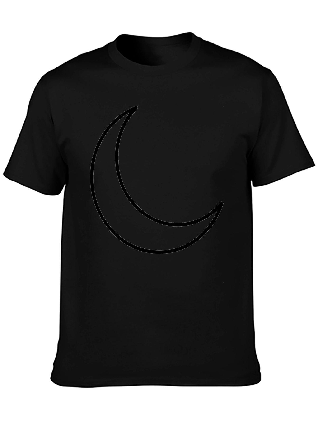 Crescent Moon Graphic Black T-Shirt