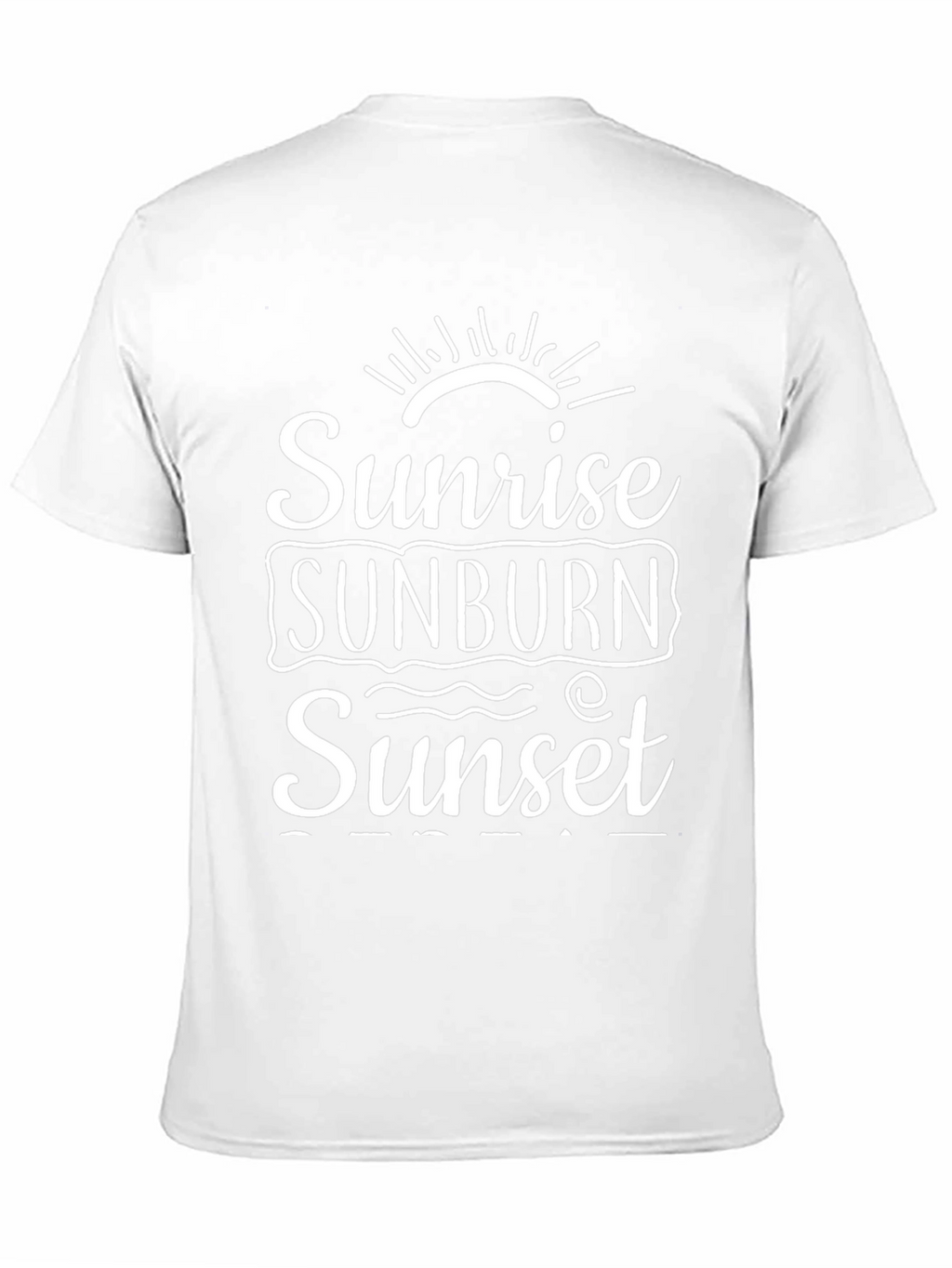 Sunrise Sunburn Sunset Black Graphic T-Shirt