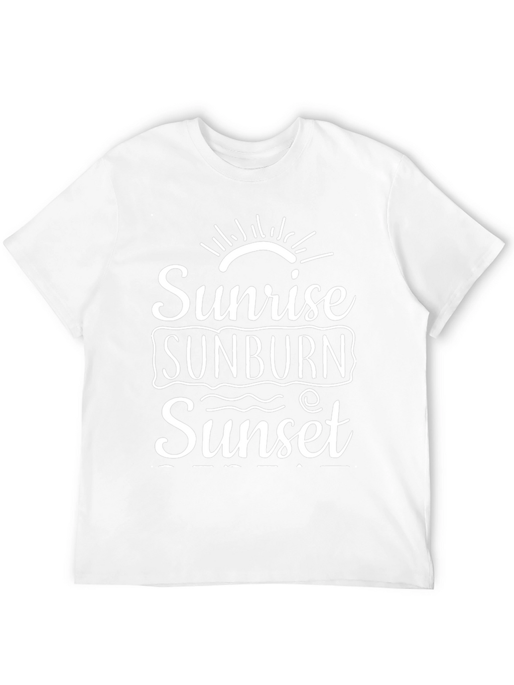Sunrise Sunburn Sunset Black Graphic T-Shirt