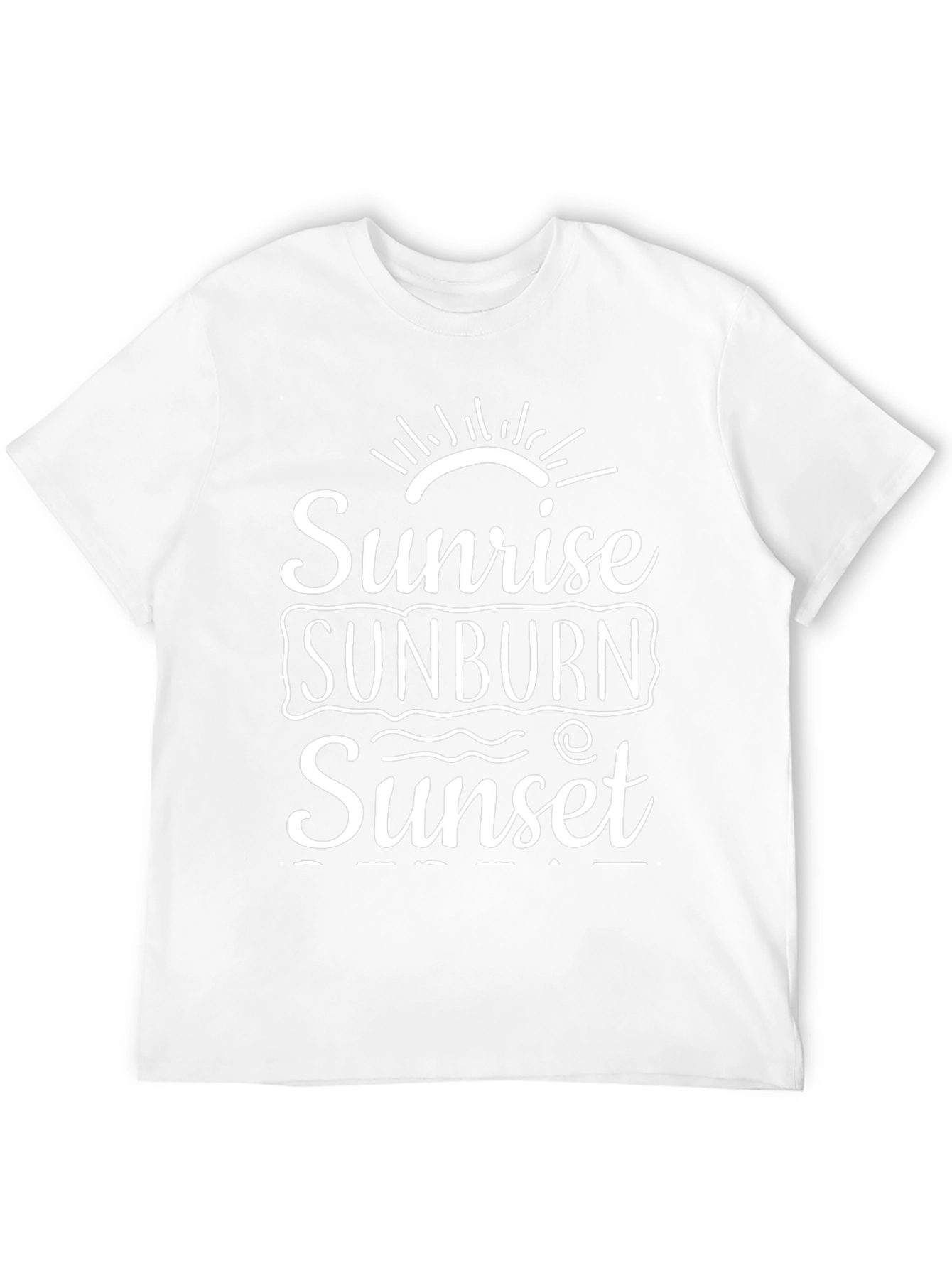 Sunrise Sunburn Sunset Black Graphic T-Shirt