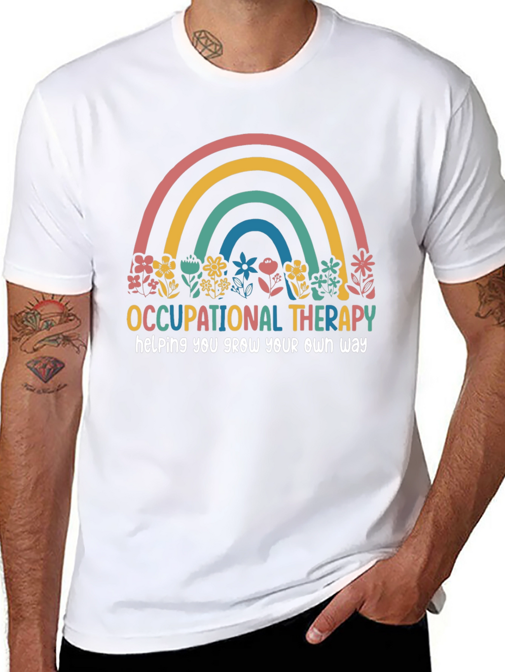 Occupational Therapy Rainbow Graphic T-Shirt