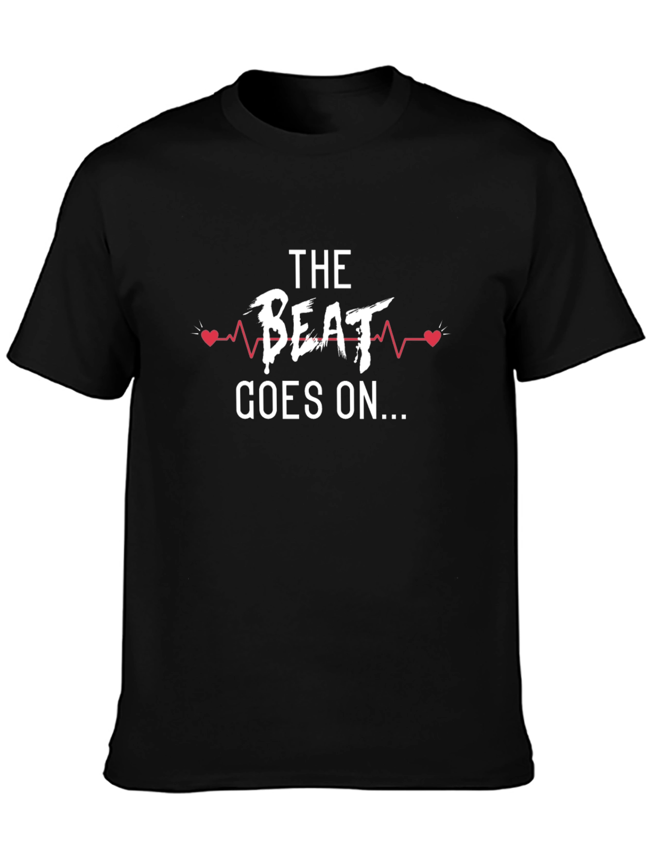 The Beat Goes On Graphic Tee - Heartbeat Design