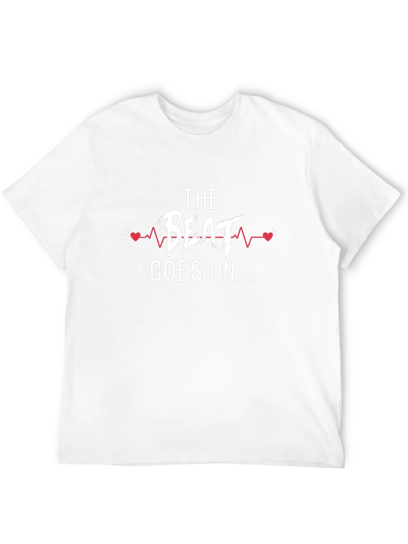 The Beat Goes On Graphic Tee - Heartbeat Design