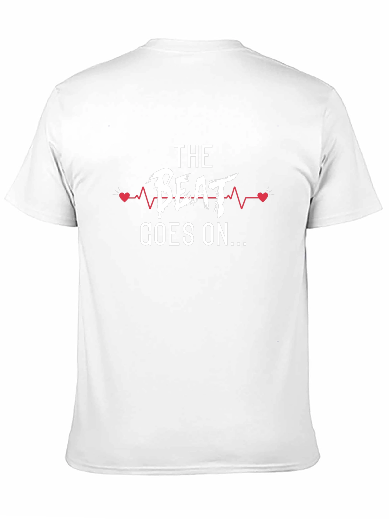 The Beat Goes On Graphic Tee - Heartbeat Design