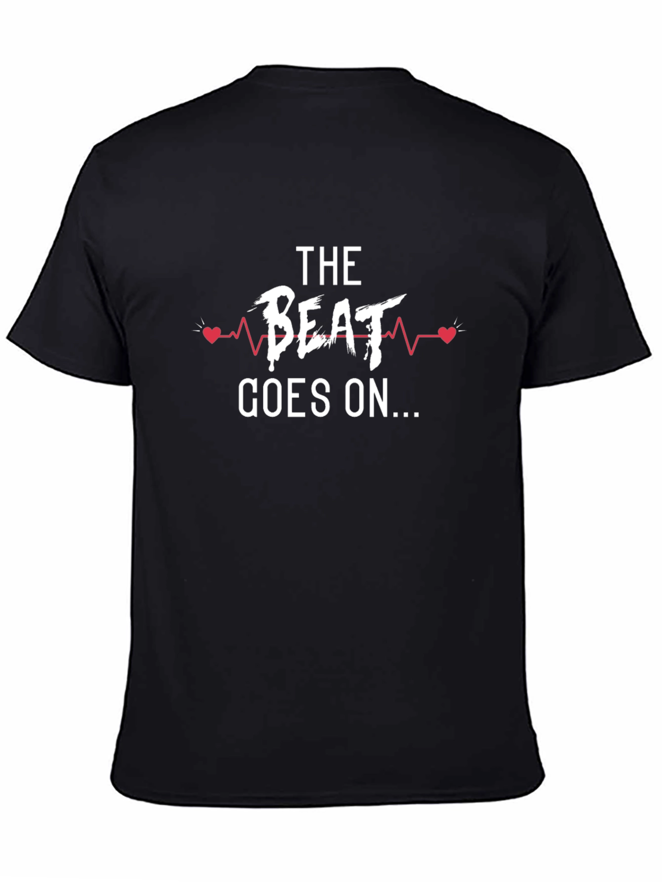 The Beat Goes On Graphic Tee - Heartbeat Design