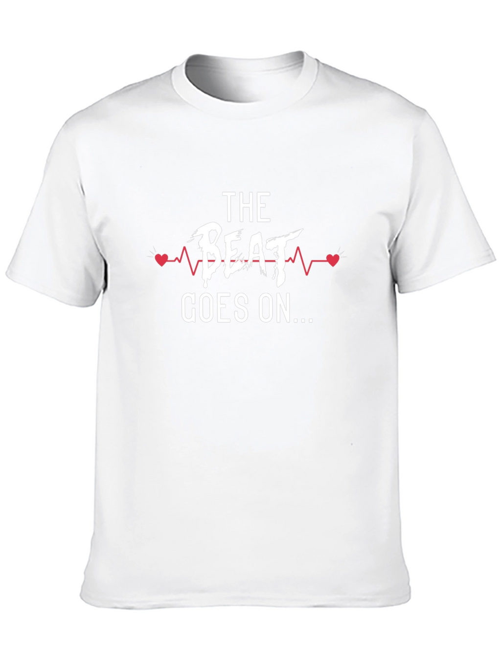 The Beat Goes On Graphic Tee - Heartbeat Design