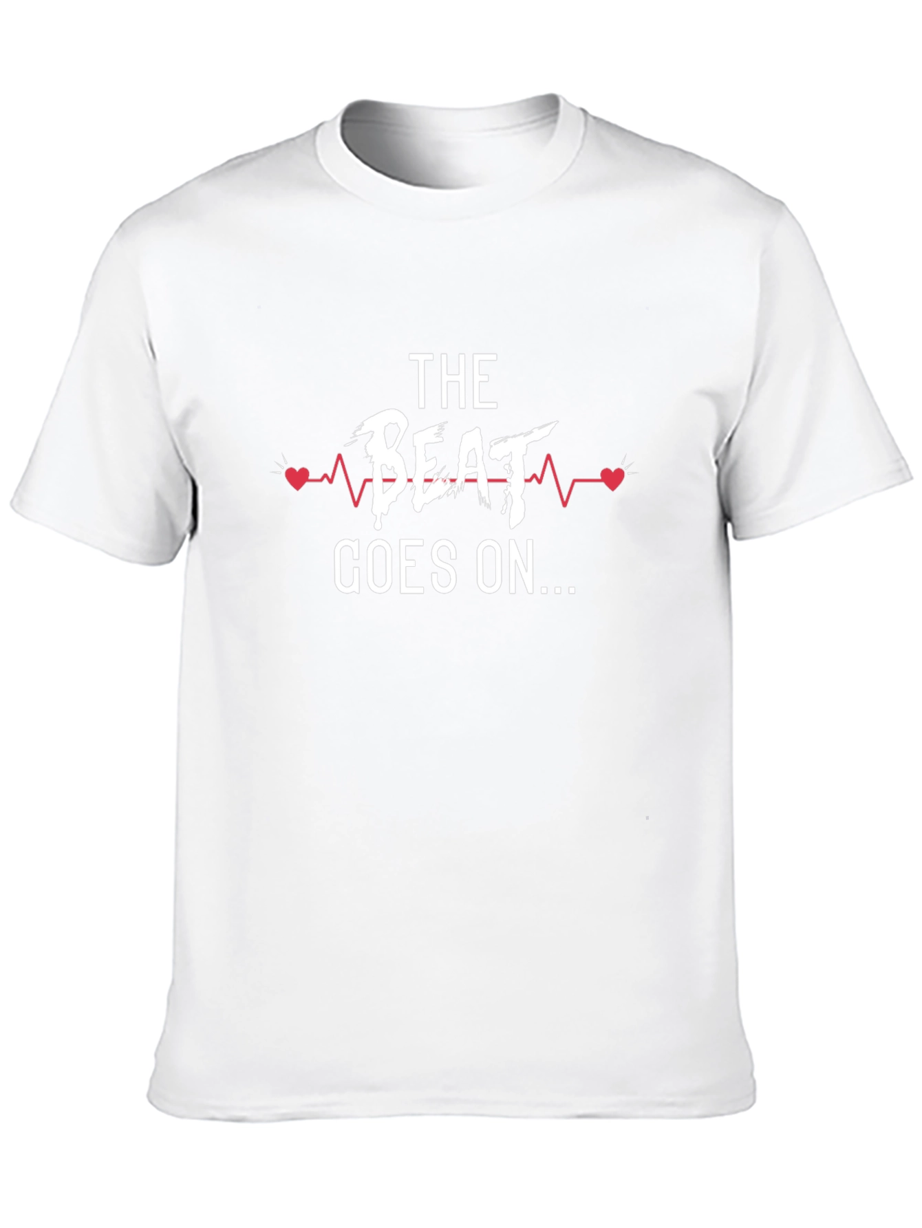 The Beat Goes On Graphic Tee - Heartbeat Design