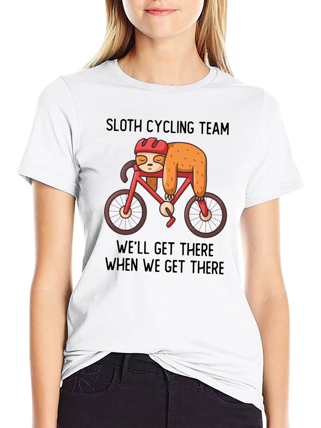 Sloth Cycling Team T-Shirt - Relaxed Rider Tee