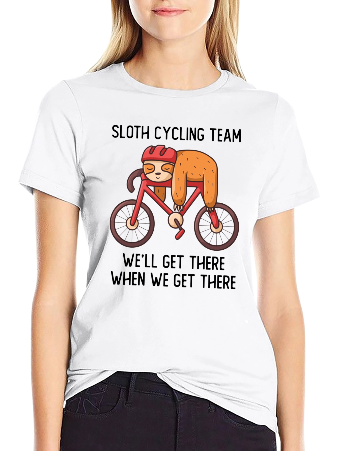 Sloth Cycling Team T-Shirt - Relaxed Rider Tee