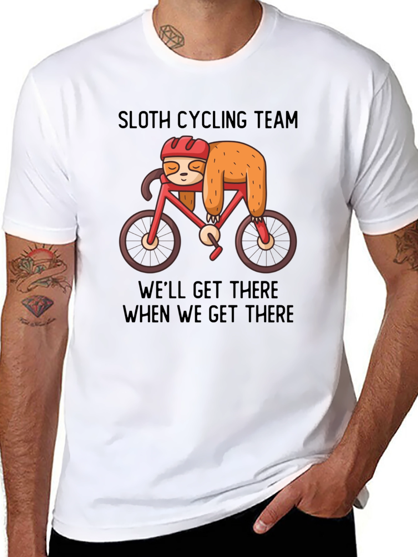 Sloth Cycling Team T-Shirt - Relaxed Rider Tee