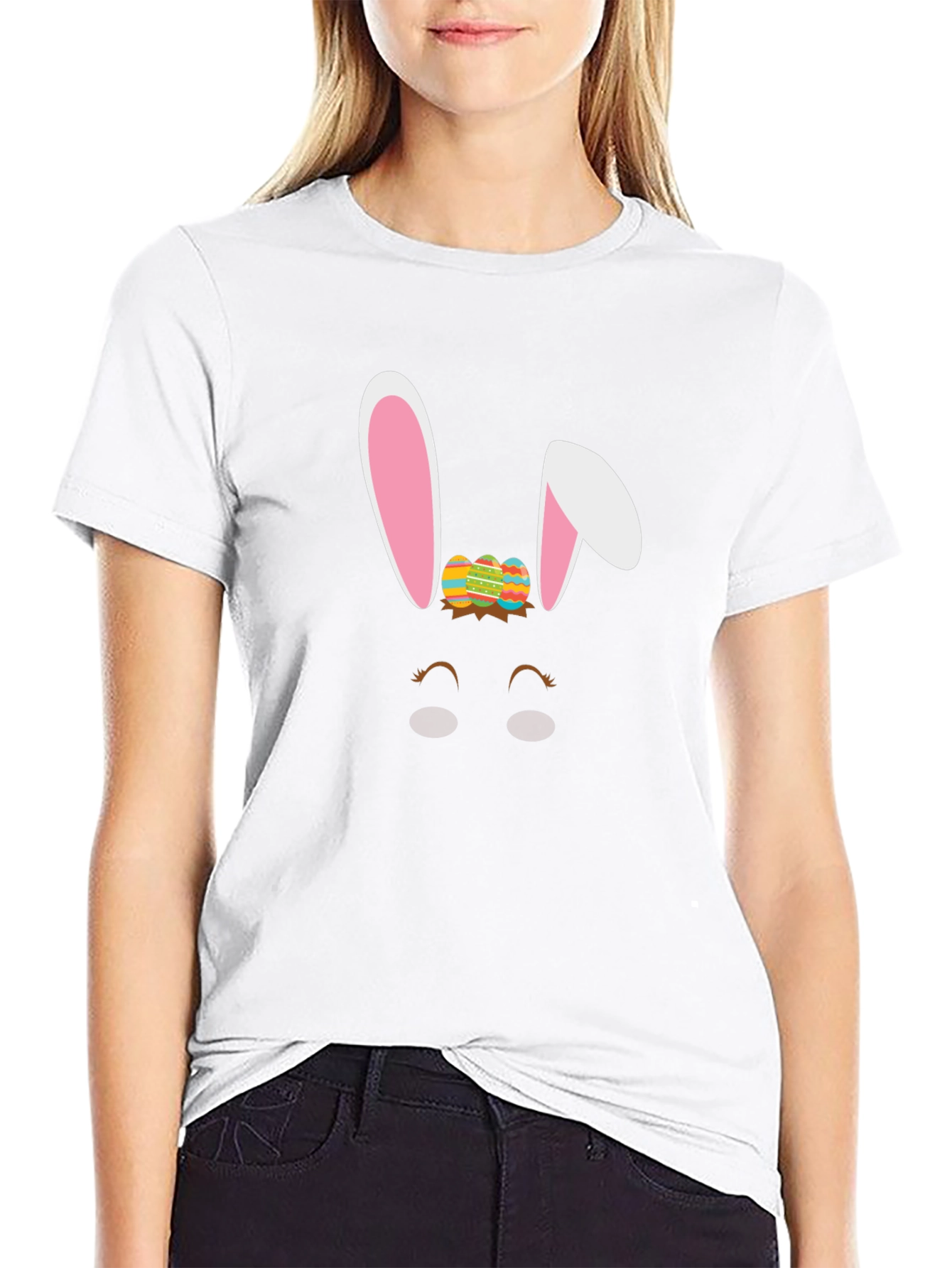Easter Bunny T-Shirt: Cute Easter Eggs Design