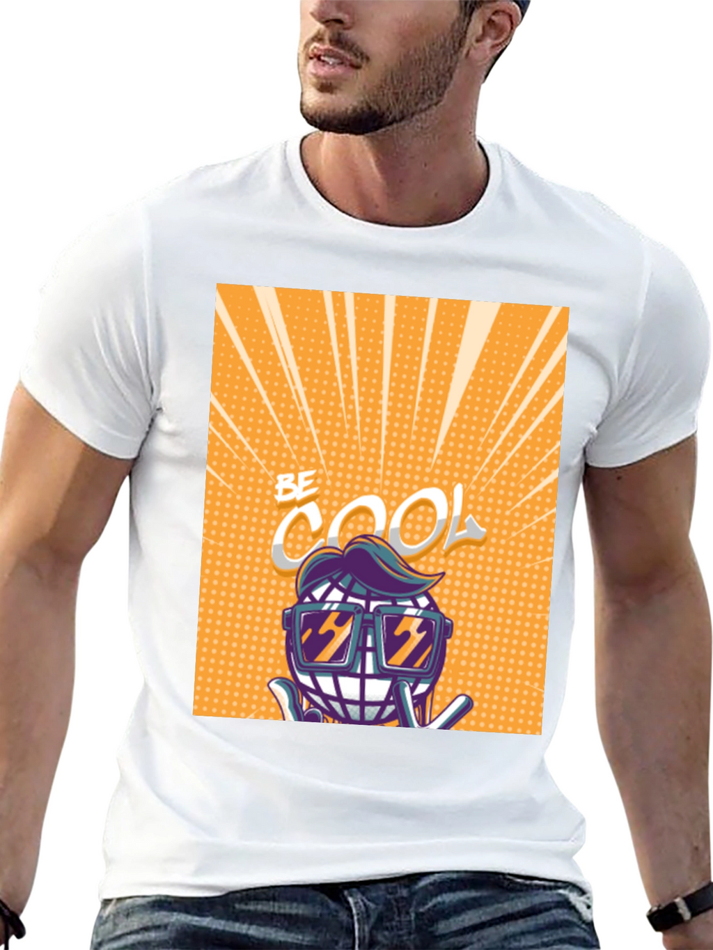 Cool Globe Graphic Tee - Trendy Unisex T-Shirt