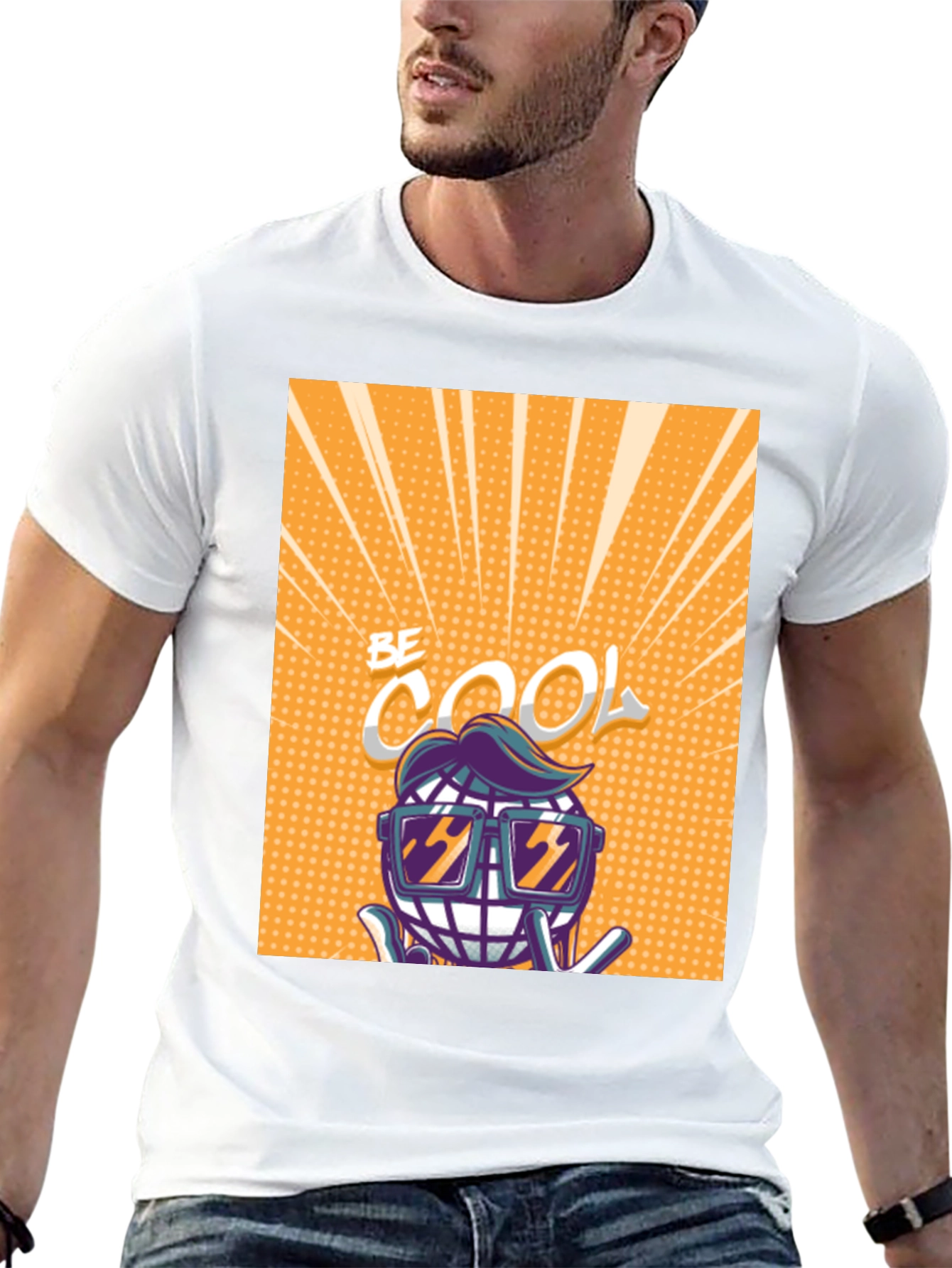 Cool Globe Graphic Tee - Trendy Unisex T-Shirt