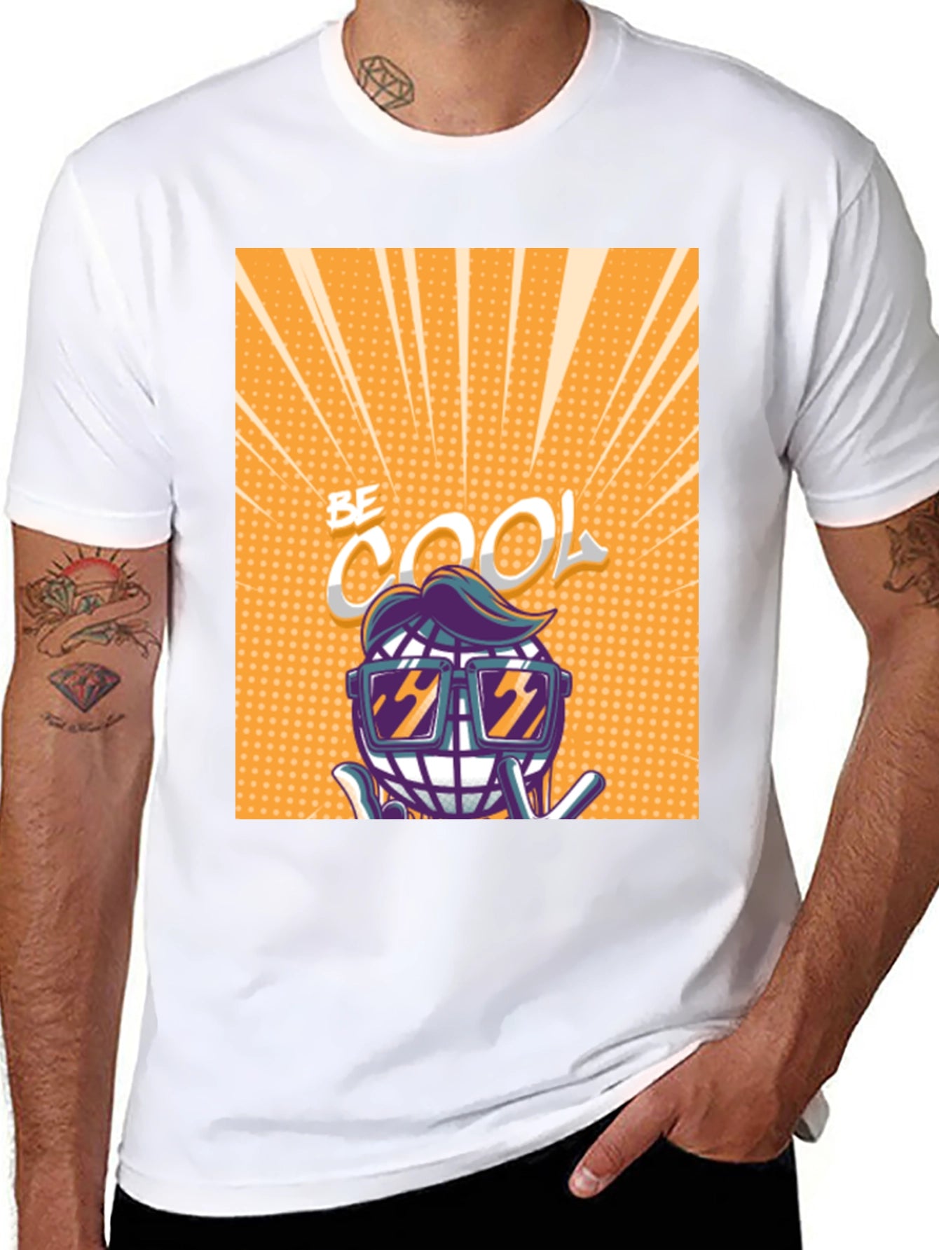 Cool Globe Graphic Tee - Trendy Unisex T-Shirt
