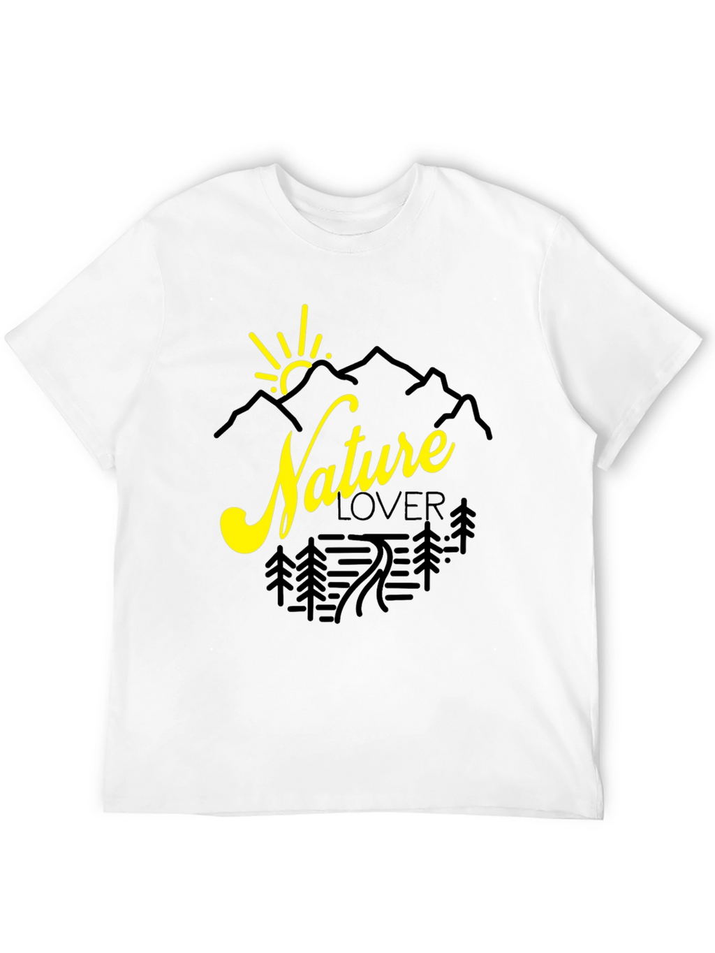 Nature Lover Graphic Tee - Black Cotton Shirt