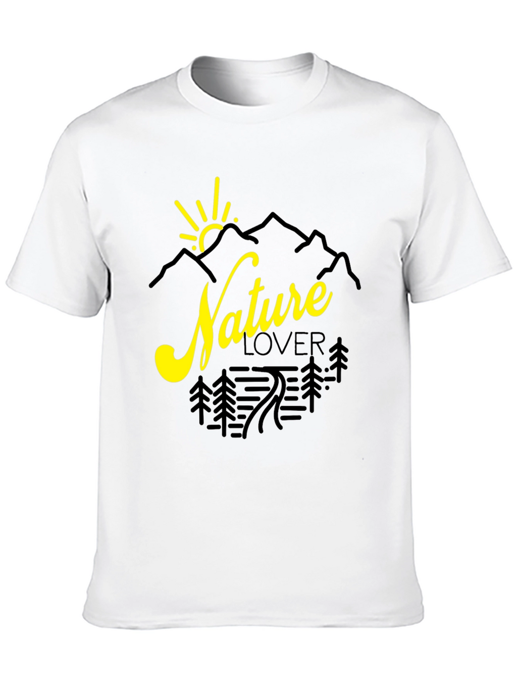 Nature Lover Graphic Tee - Black Cotton Shirt