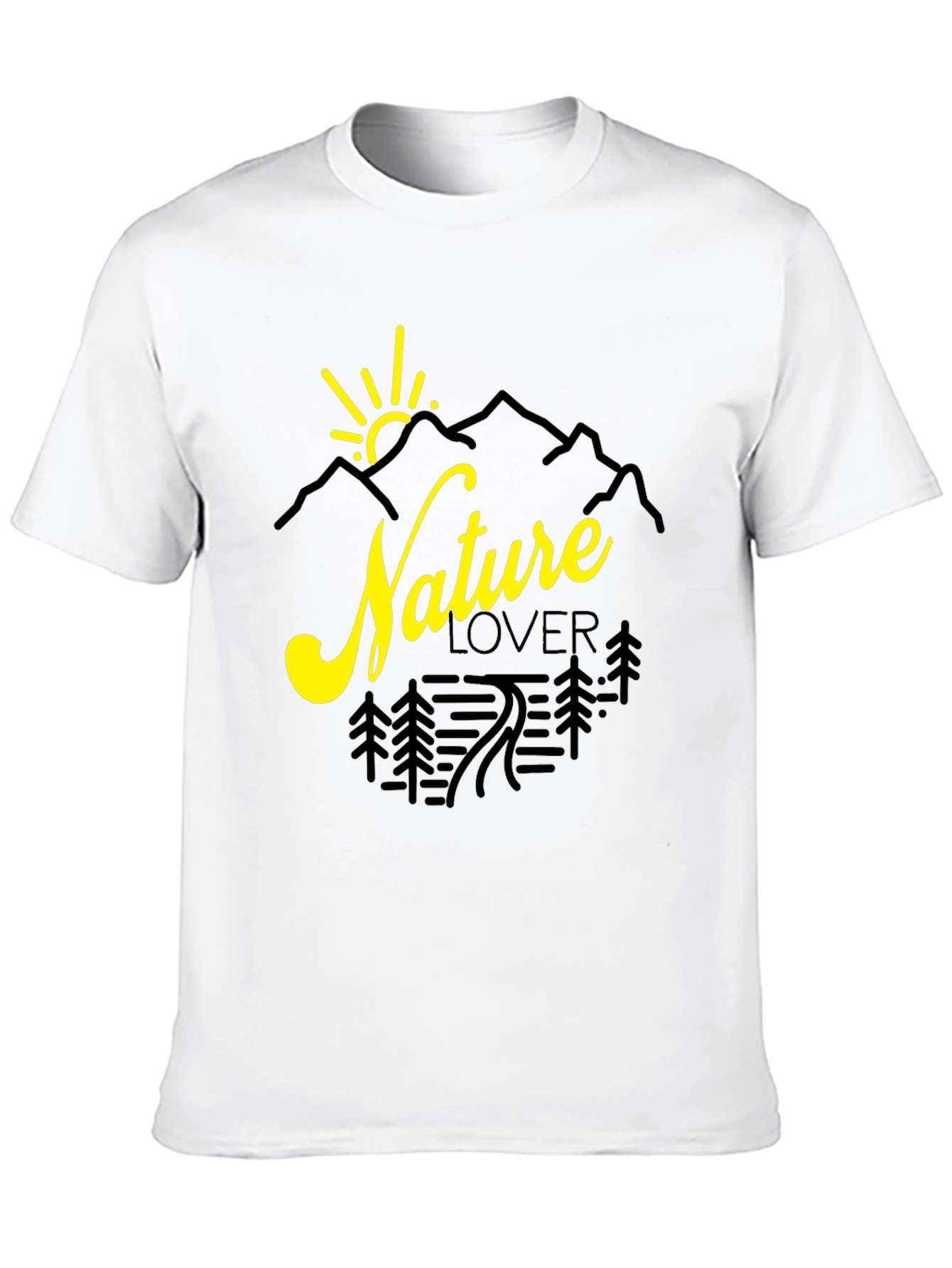 Nature Lover Graphic Tee - Black Cotton Shirt