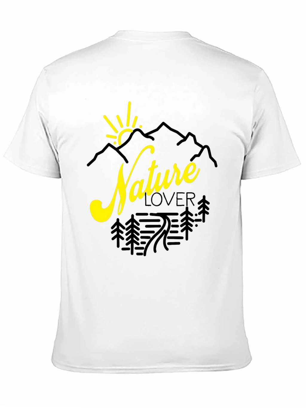 Nature Lover Graphic Tee - Black Cotton Shirt