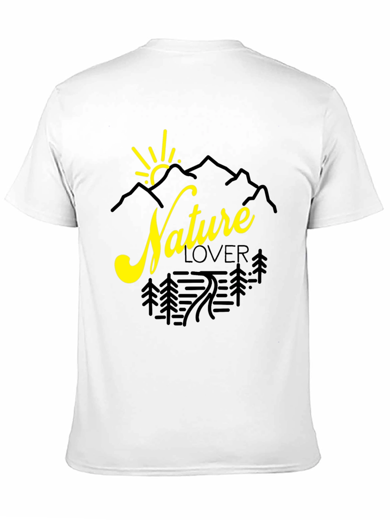 Nature Lover Graphic Tee - Black Cotton Shirt