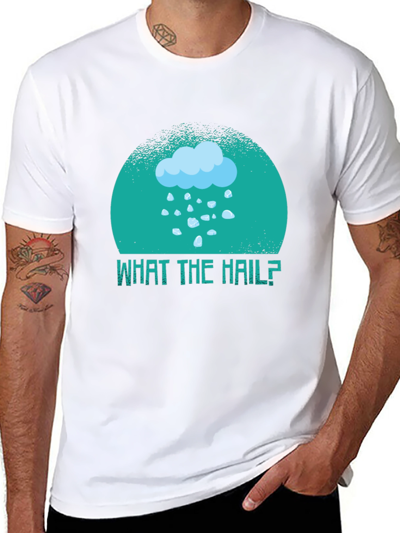 What the Hail? Graphic T-Shirt - Weather Humor Tee