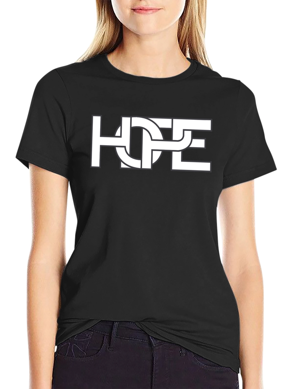 HOPE Graphic Print Black T-Shirt