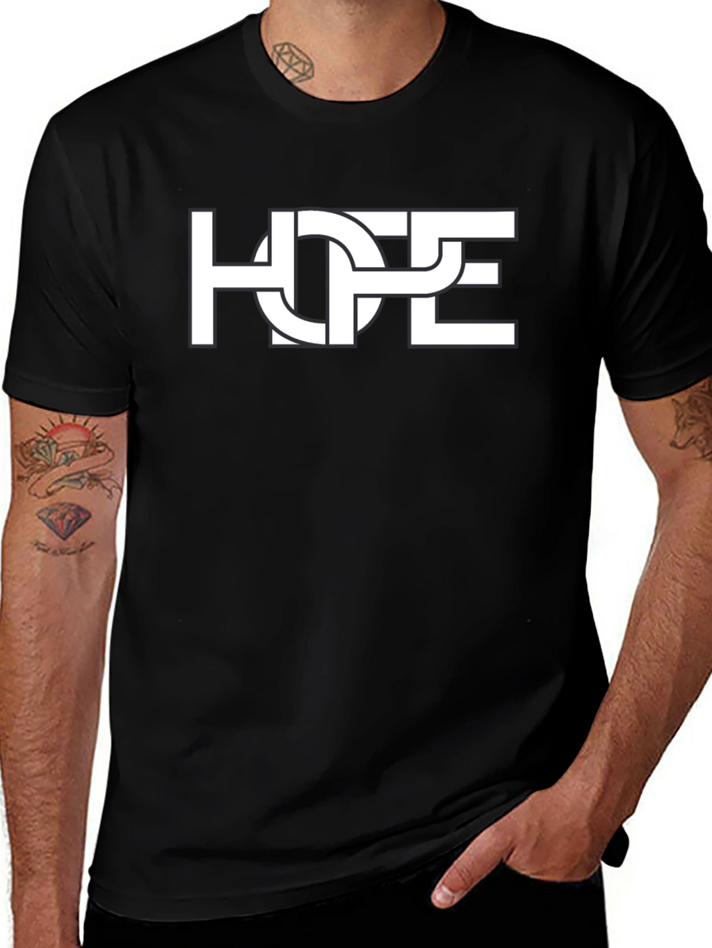 HOPE Graphic Print Black T-Shirt
