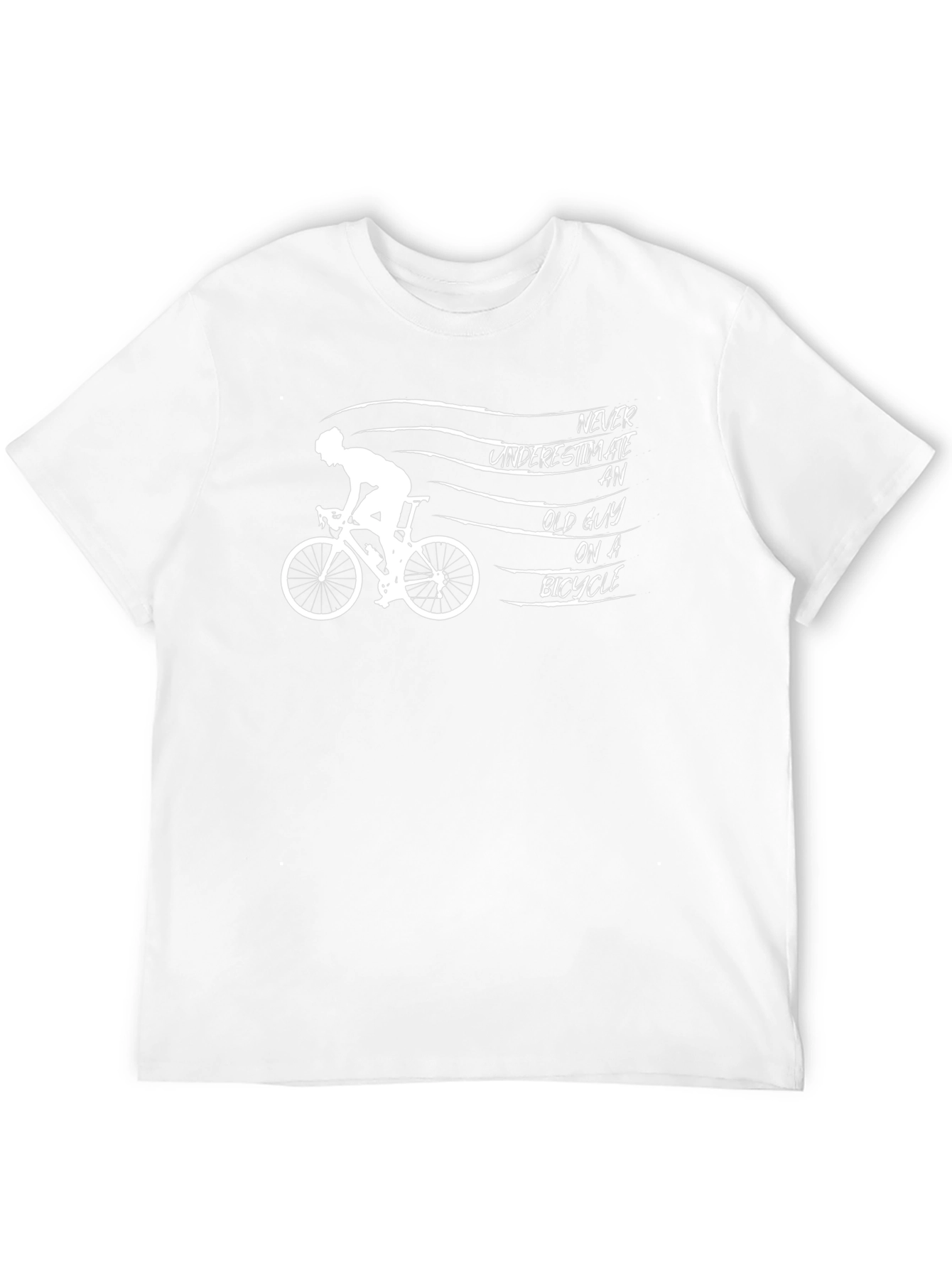 Old Guy on a Bike Graphic Tee - Black