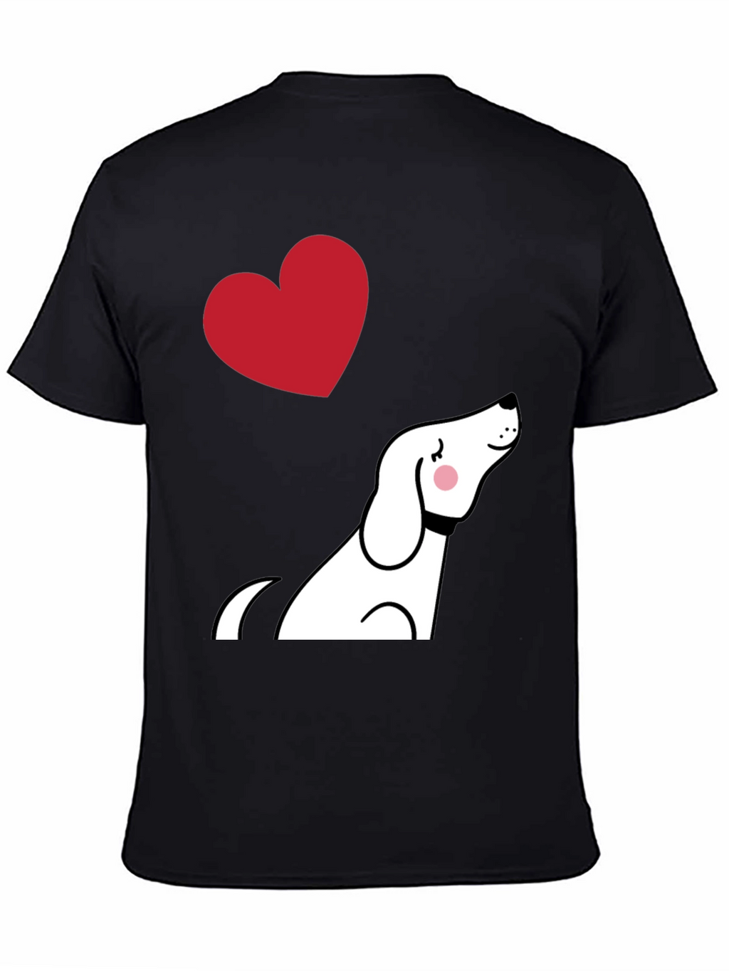 Dog Lover Graphic Tee - Cute Heart Design