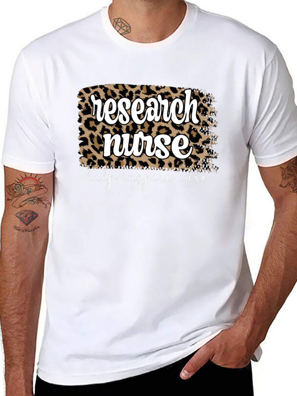 Research Nurse Leopard Print T-Shirt