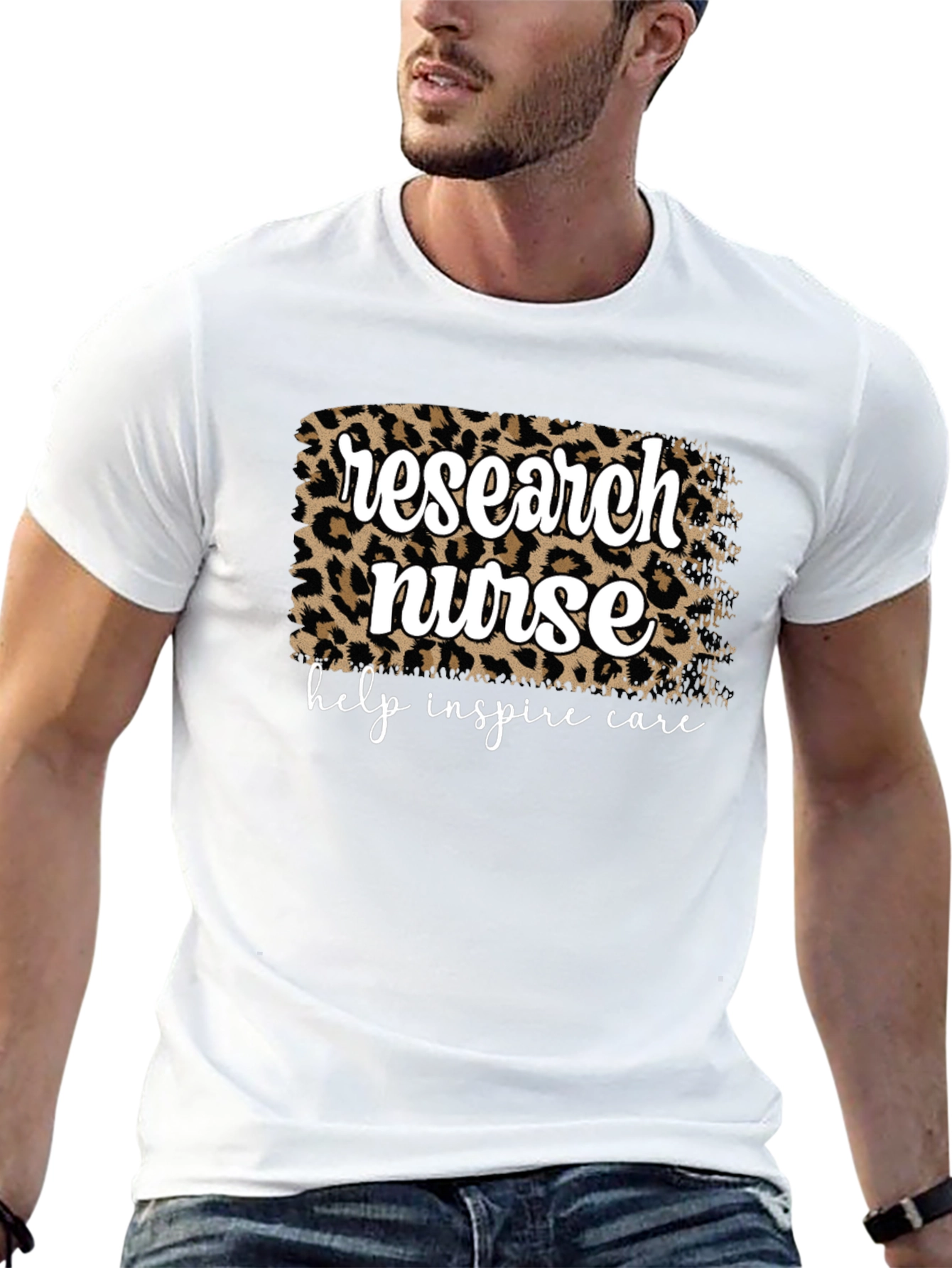 Research Nurse Leopard Print T-Shirt