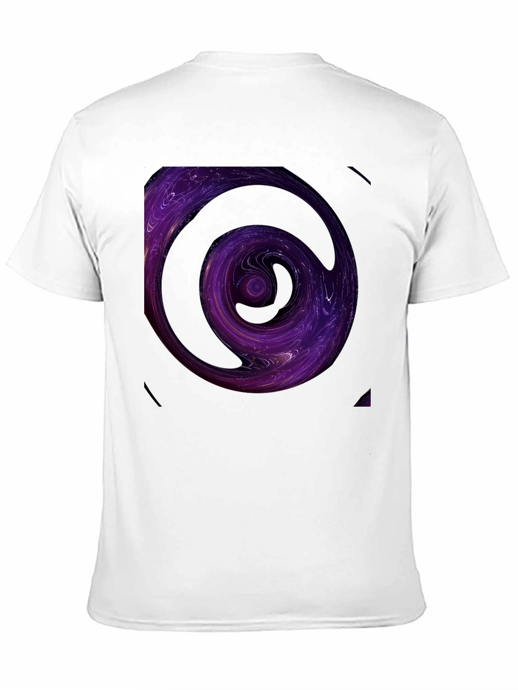Abstract Purple Swirl Graphic Black T-Shirt