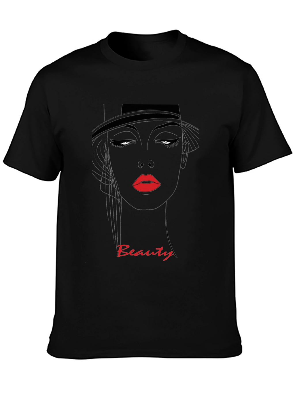 Beauty Graphic Tee - Stylish Black T-Shirt