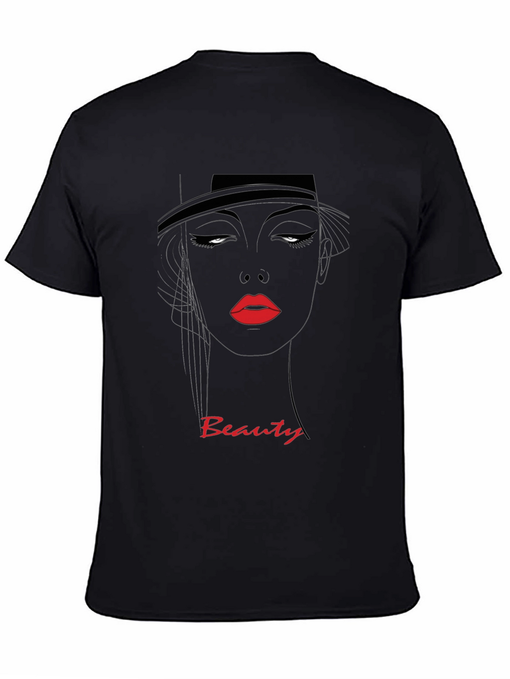 Beauty Graphic Tee - Stylish Black T-Shirt