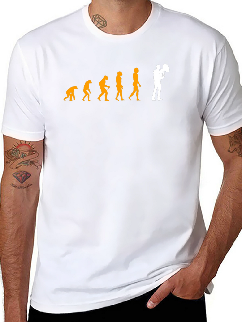 Evolution of Tuba Player T-Shirt
