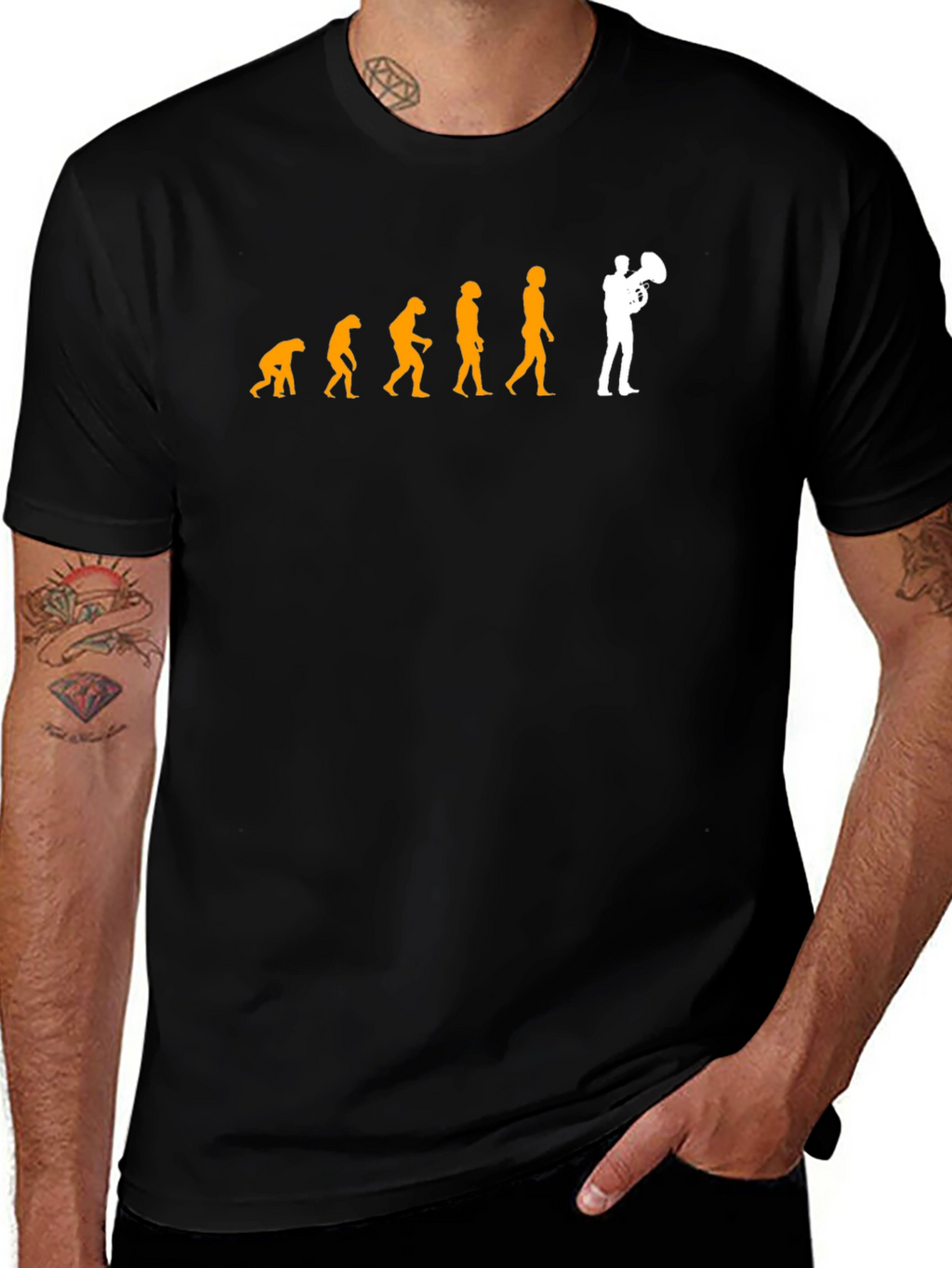 Evolution of Tuba Player T-Shirt