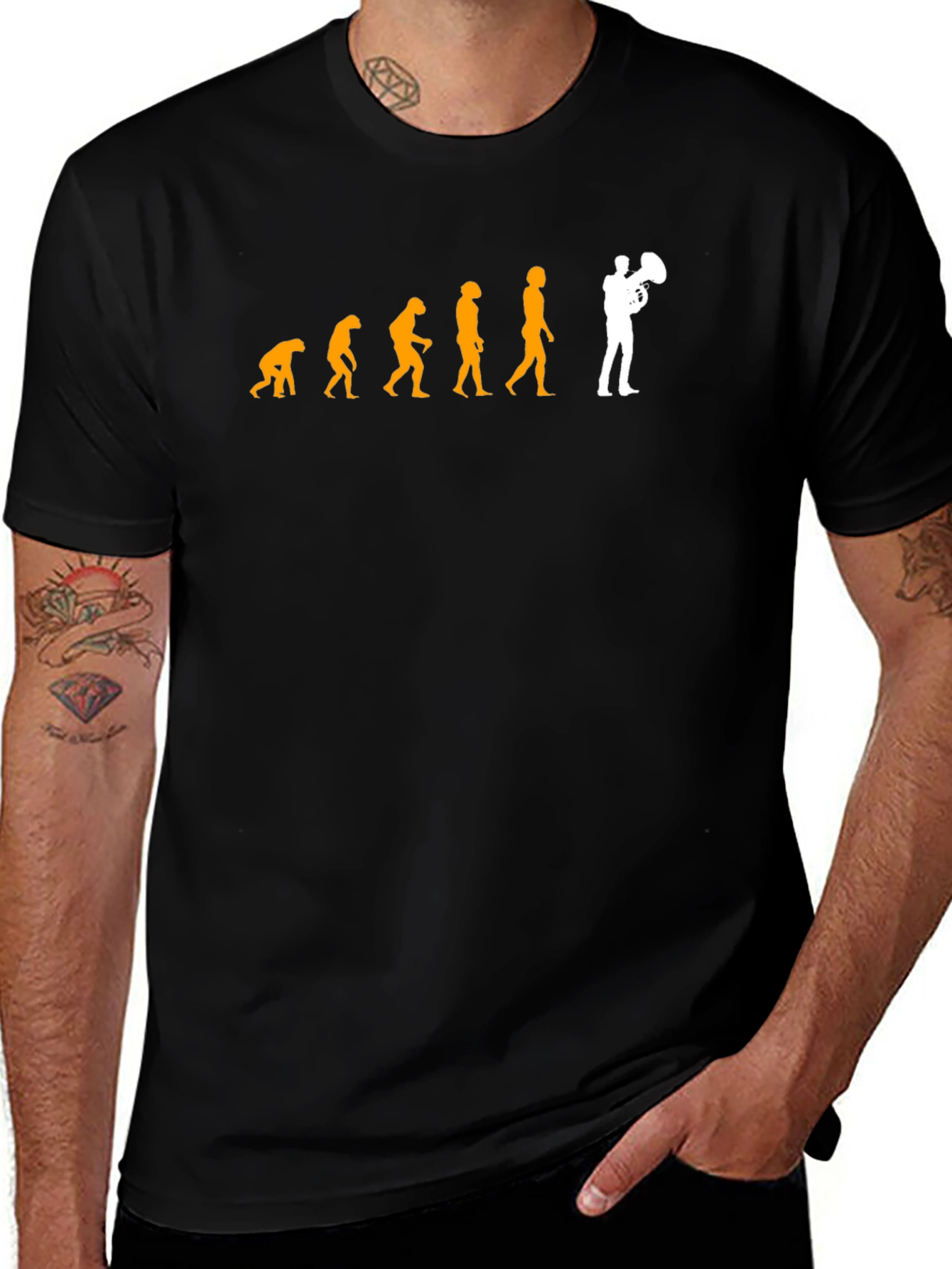 Evolution of Tuba Player T-Shirt
