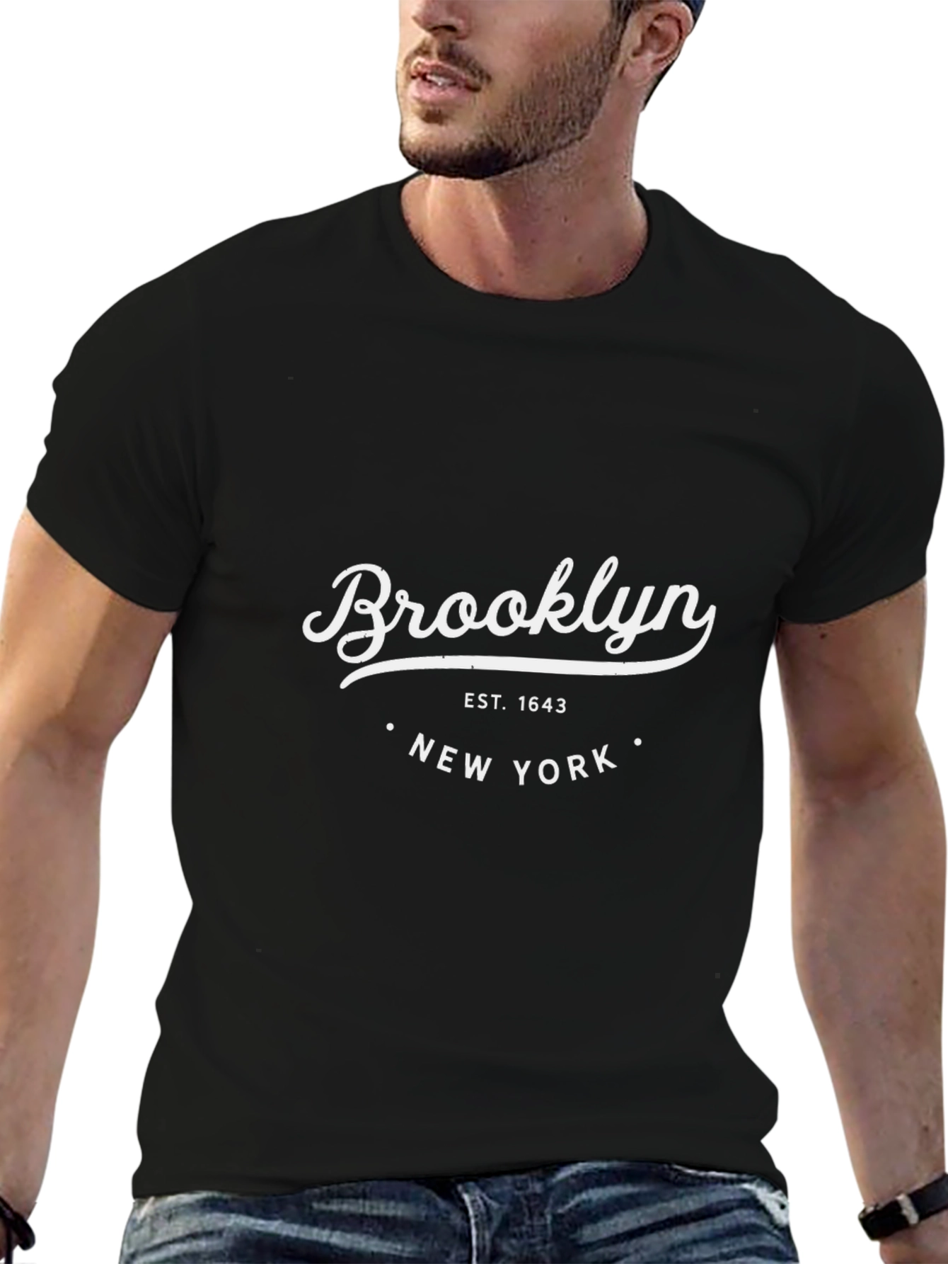 Brooklyn New York Graphic T-Shirt - Black