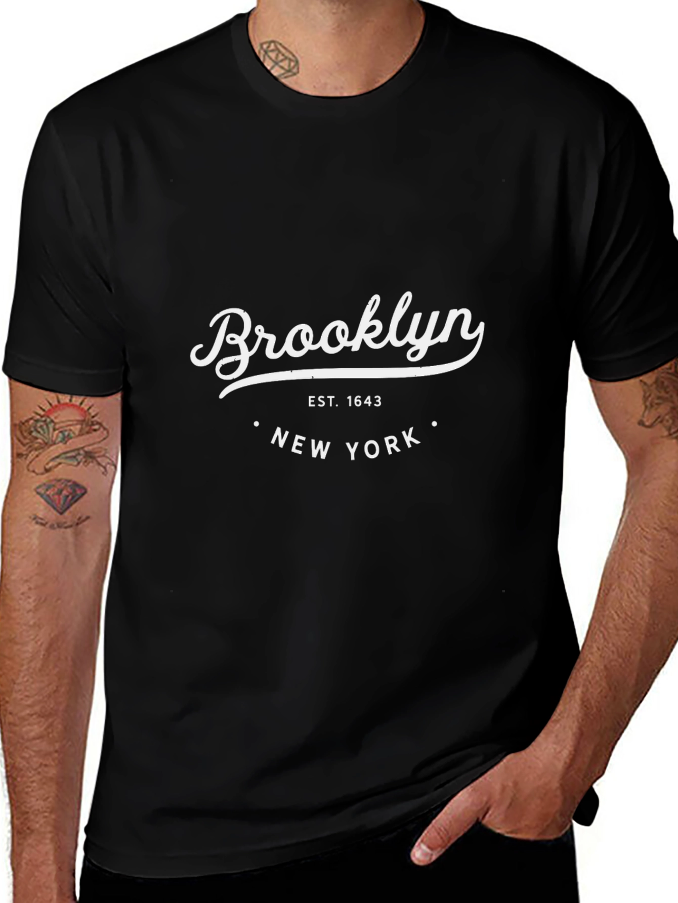 Brooklyn New York Graphic T-Shirt - Black
