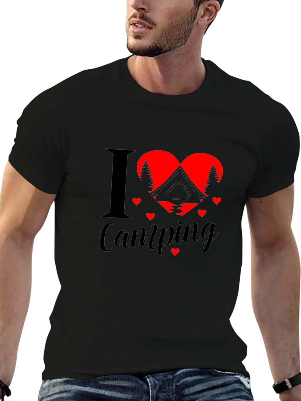 I Heart Camping Graphic T-Shirt