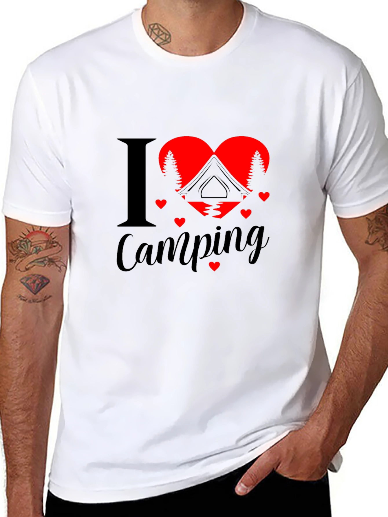 I Heart Camping Graphic T-Shirt