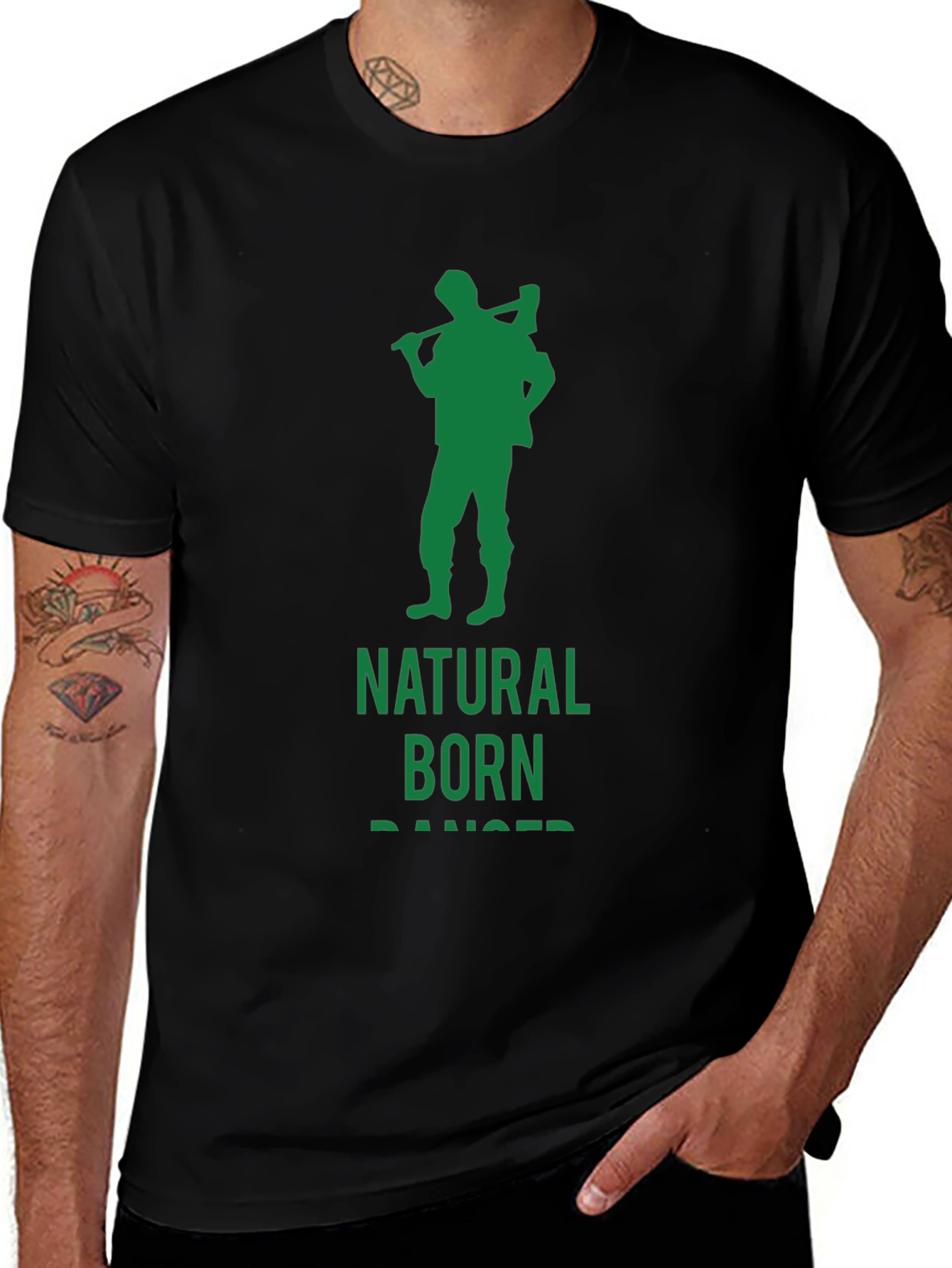 Natural Born Ranger Graphic Tee - Black
