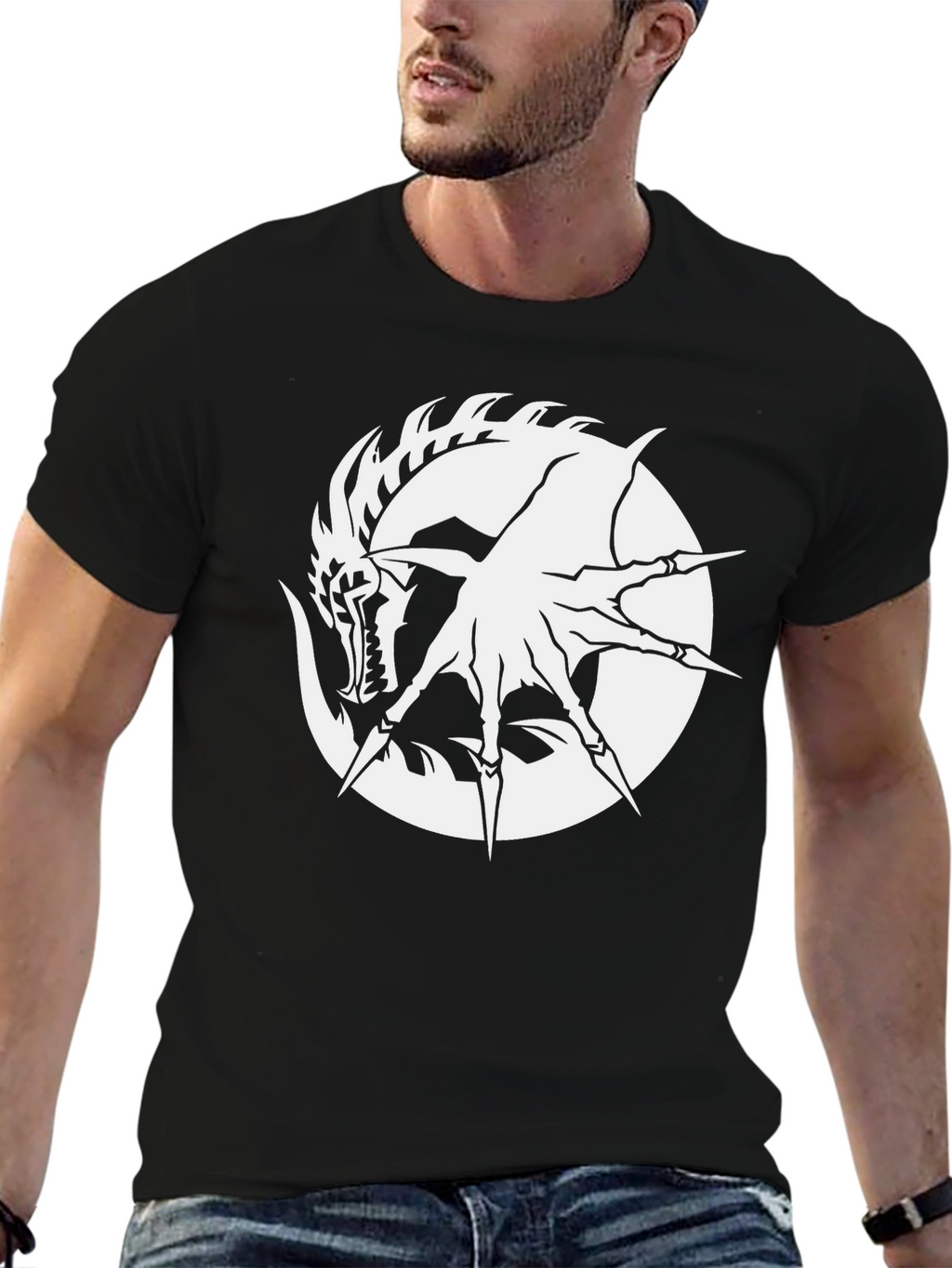 Dragon Claw Graphic Tee - Black Cotton Shirt