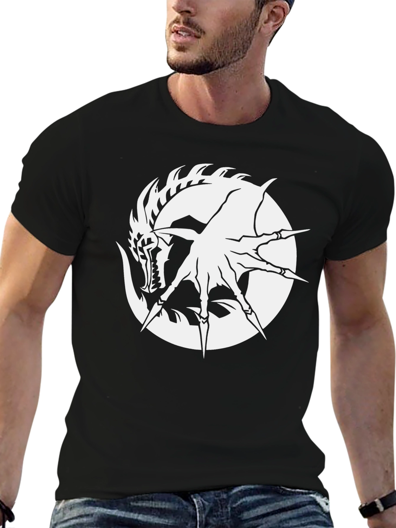Dragon Claw Graphic Tee - Black Cotton Shirt