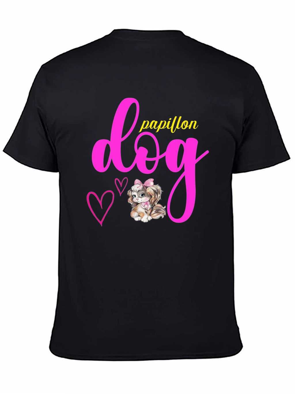 Papillon Dog Graphic T-Shirt - Cute Pet Lover Tee