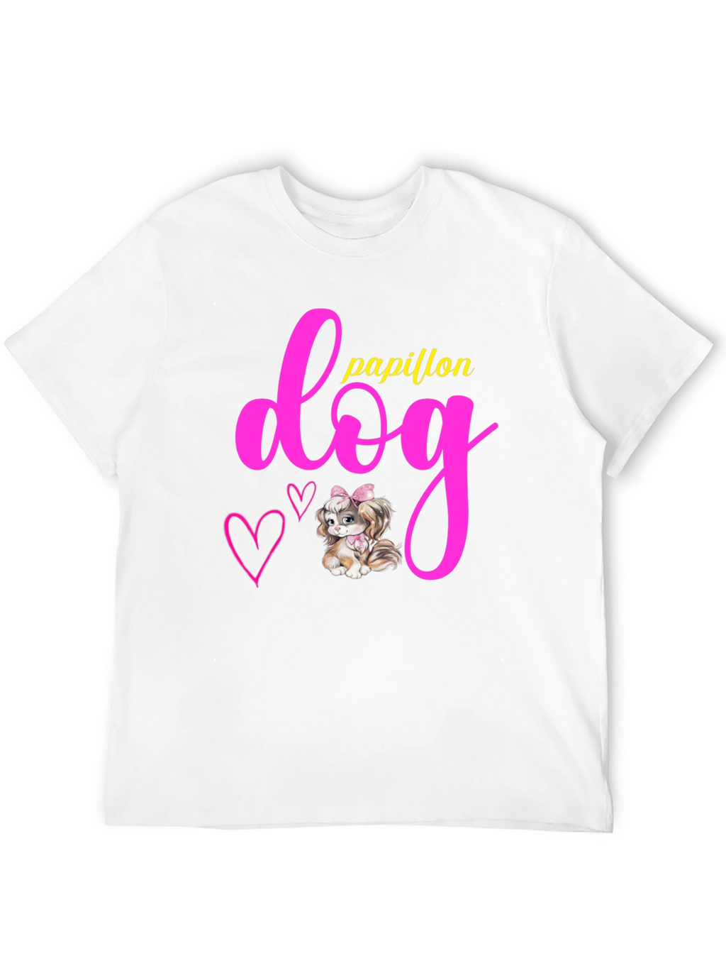 Papillon Dog Graphic T-Shirt - Cute Pet Lover Tee