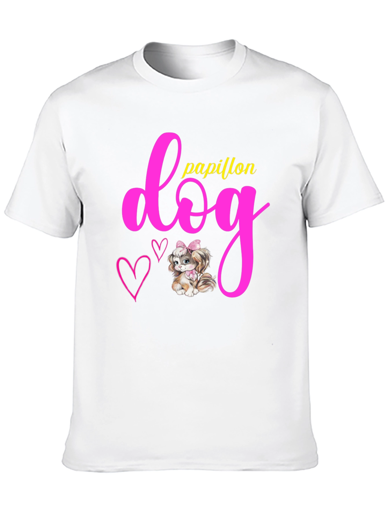 Papillon Dog Graphic T-Shirt - Cute Pet Lover Tee