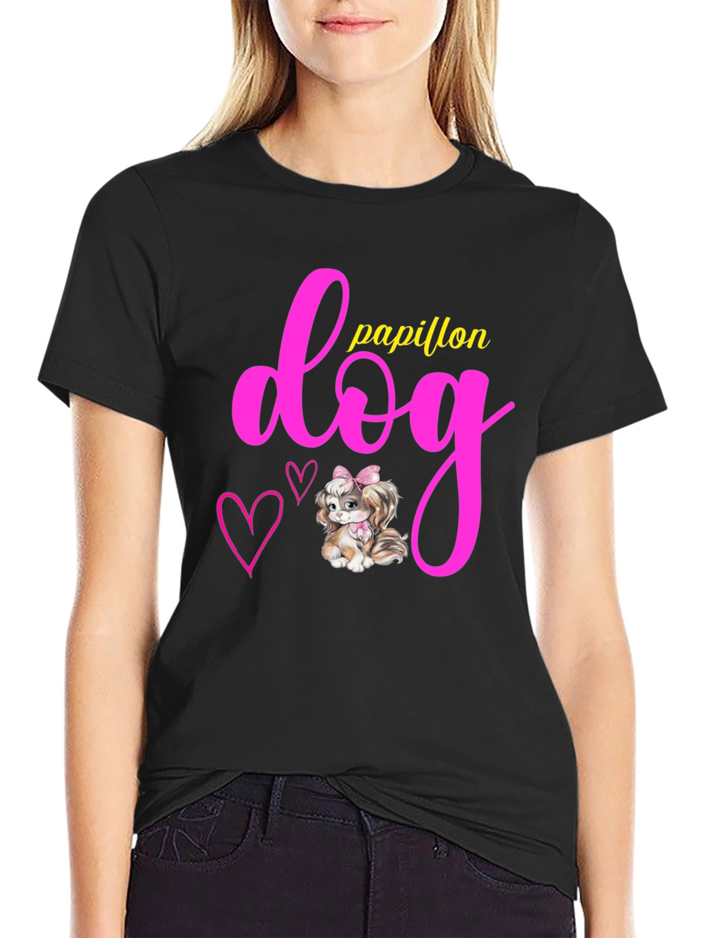 Papillon Dog Graphic T-Shirt - Cute Pet Lover Tee