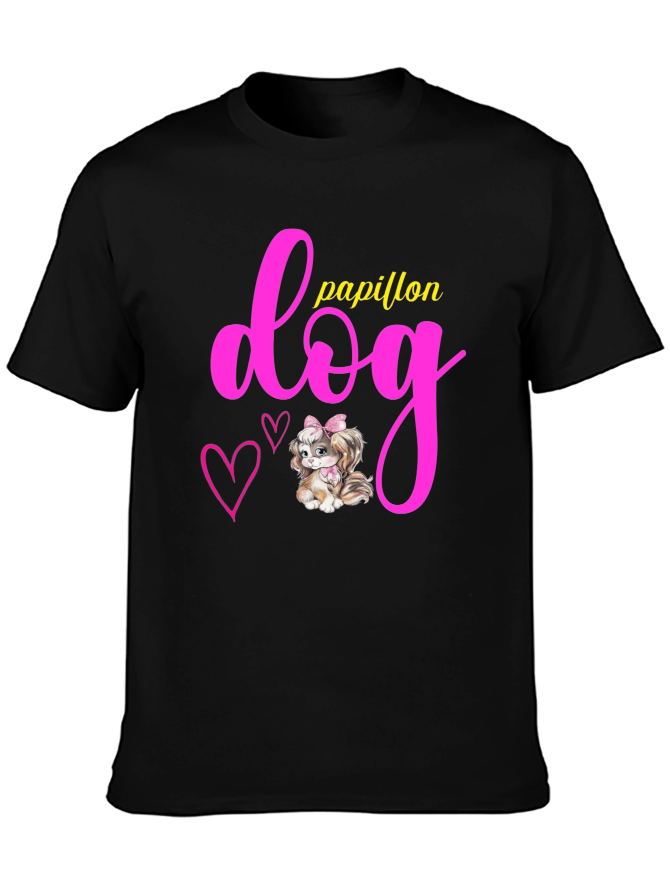 Papillon Dog Graphic T-Shirt - Cute Pet Lover Tee