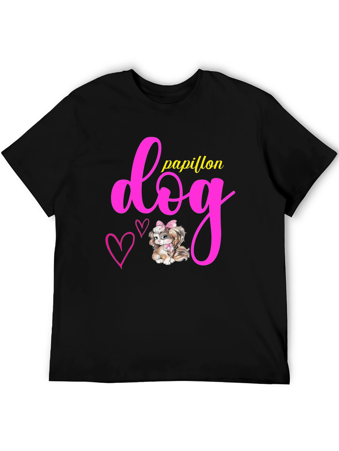 Papillon Dog Graphic T-Shirt - Cute Pet Lover Tee