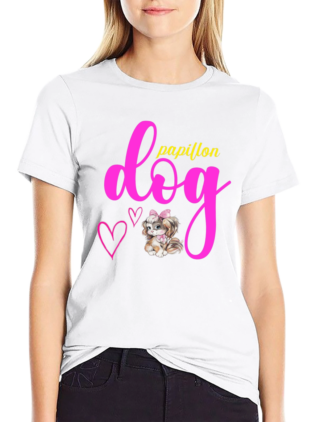 Papillon Dog Graphic T-Shirt - Cute Pet Lover Tee